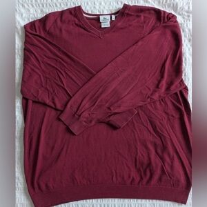 Lacoste Men's Deep Red V-Neck Sweater